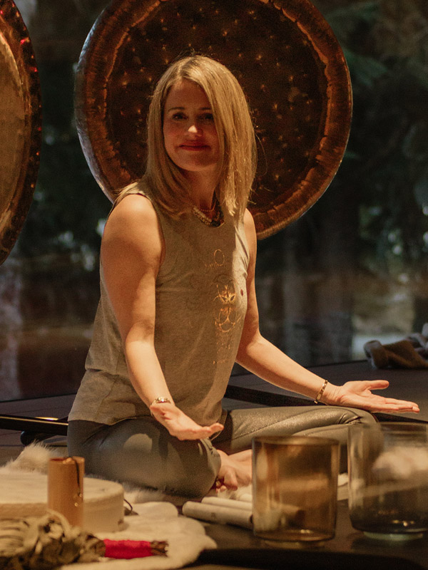 Nancy Trueman, certified practitioner in yoga, sound baths and sound healing
