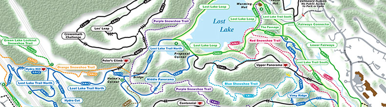 Lost Lake cross-country ski trail map