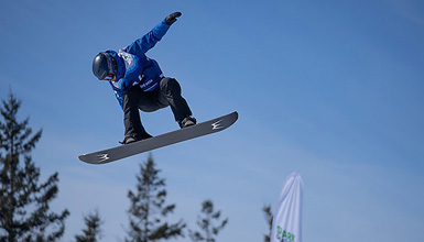 Local Whistler snowboarder Anthony Shelly competing in Winter Games