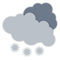 Cloudy with scattered wet flurries developing. 