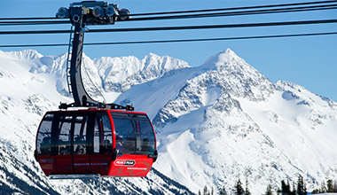 Peak 2 Peak Gondola in Winter
