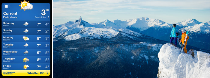 weather network whistler