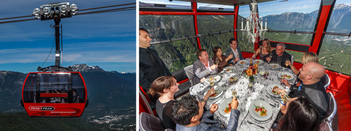 Skyhigh dining in Whistler