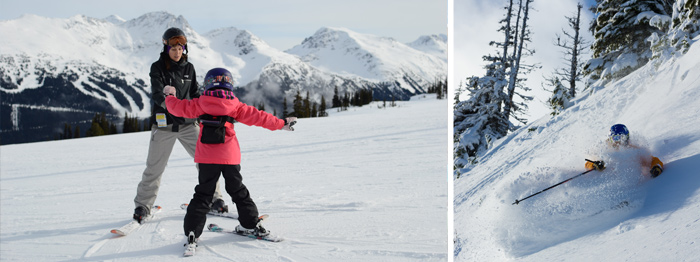 Ski Lessons with the Kids on Whistler Mountain