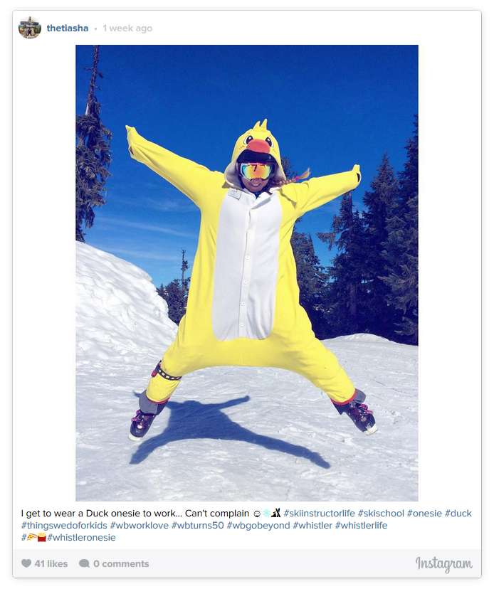 Jumping in a Duck Onesie