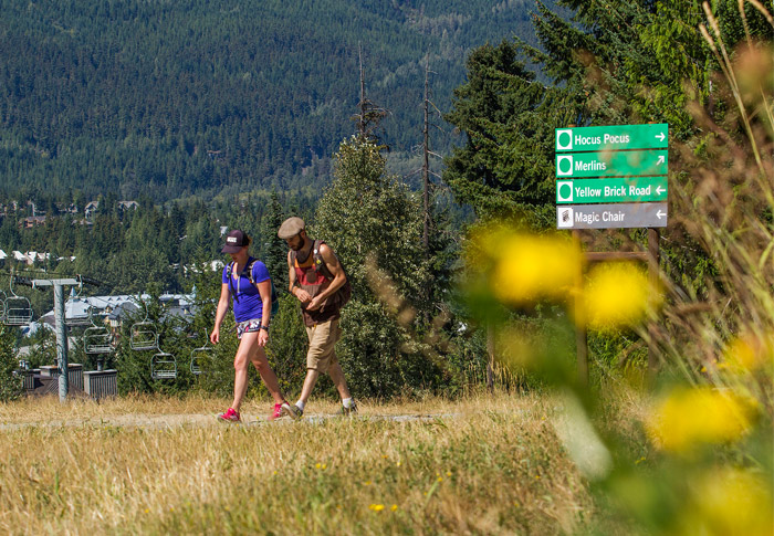 Hiking on Blackcomb Ski Run