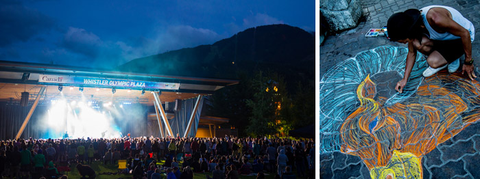 Live Music and Art at Whistler Olympic Plaza