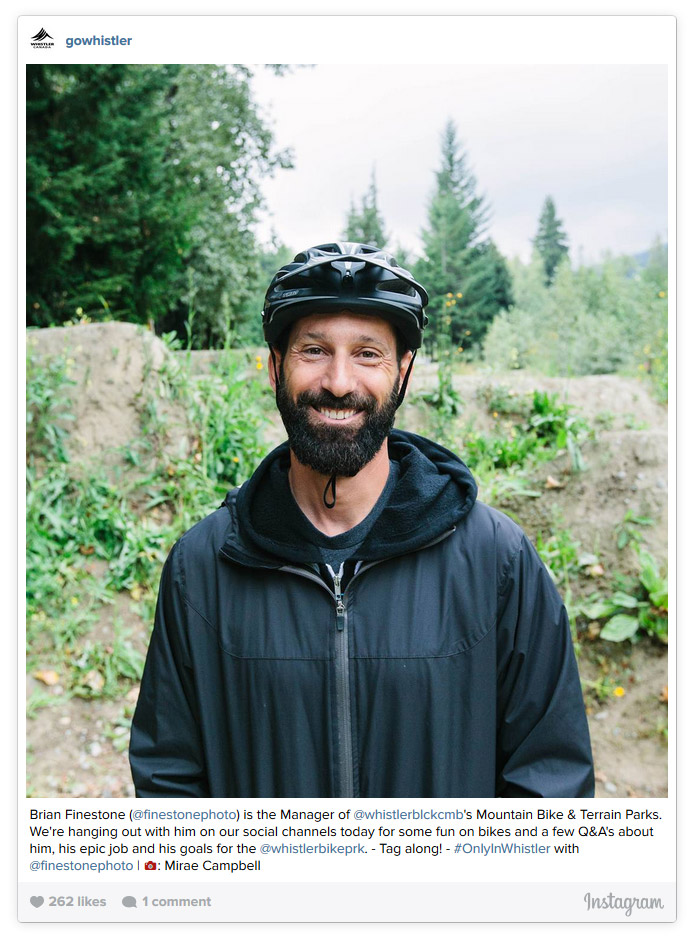 Brian Finestone, Bike Park Manager