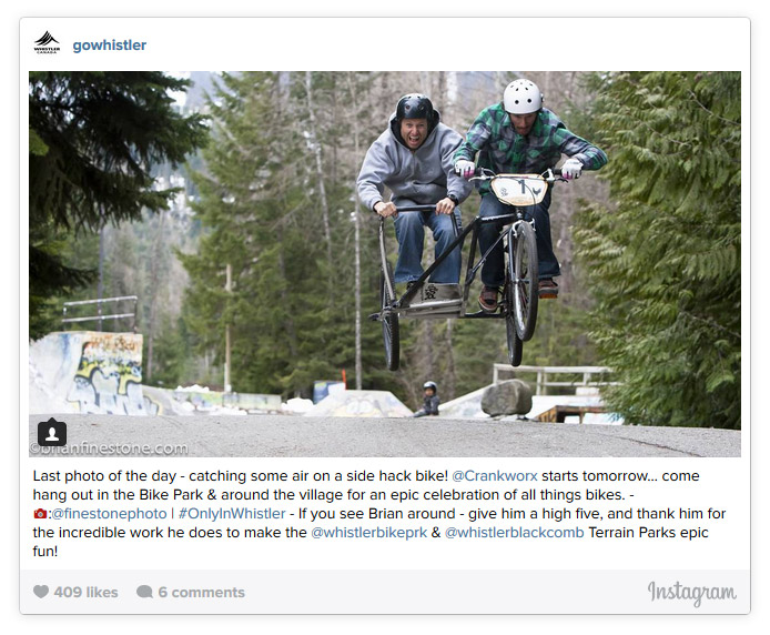 Brian Finestone, Whistler Famous