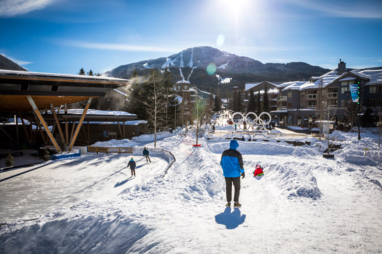 Whistler Oympic Plaza in winter