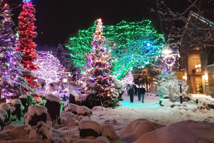 Christmas Lights in Whistler Village