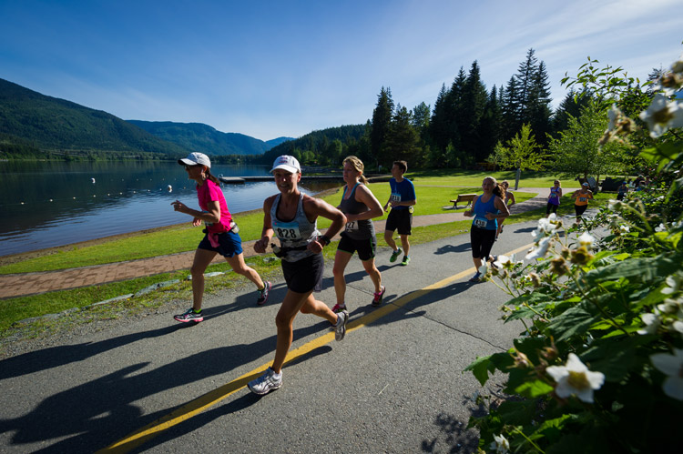 Racers at the North Face Half Marathon in Whistler