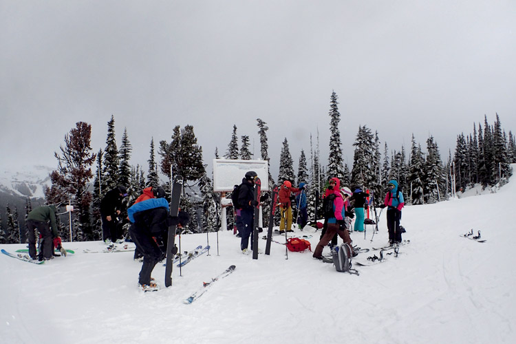 Setting up in the Whistler backcountry