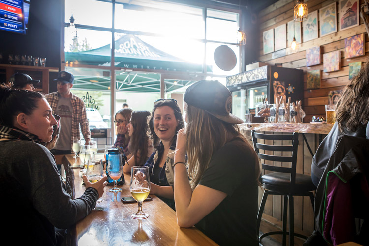 Friends at Coast Mountain Brewery in Whistler