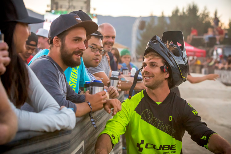 Trackside advice at Crankworx Whistler