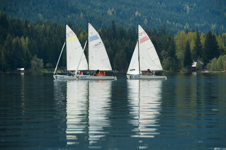 Sailing on Alta Lake in Whistler