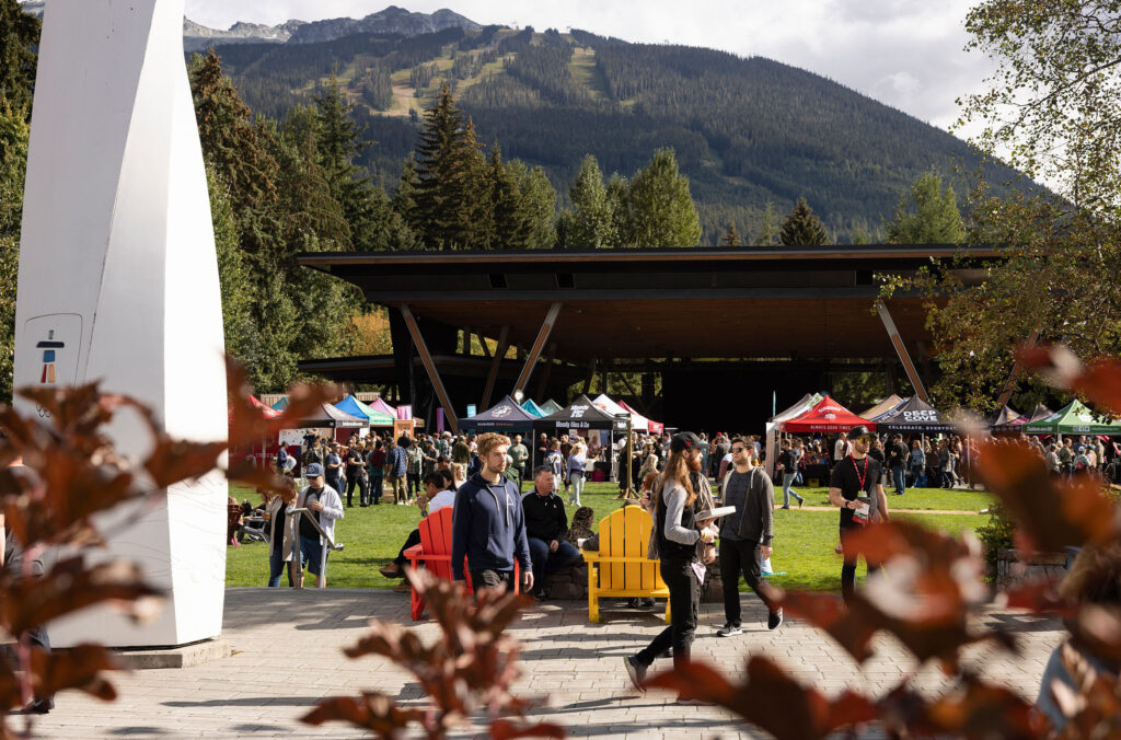 Whistler Olympic Plaza is full of tents and beer lovers at as the Whistler Village Beer Festival takes over the lawns.