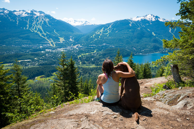 Enjoying the awesome views from Whistler's Flank Trail