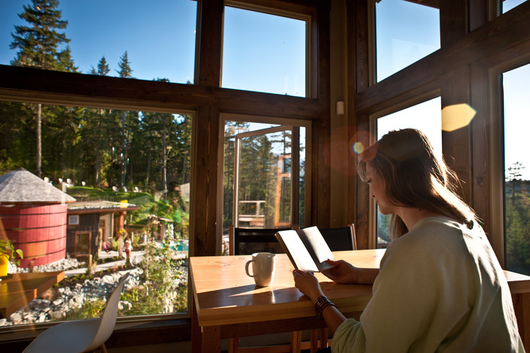 Cafe at the Scandinave Spa in Whistler