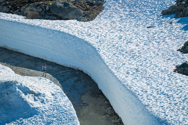 Snow walls Whistler Mountain