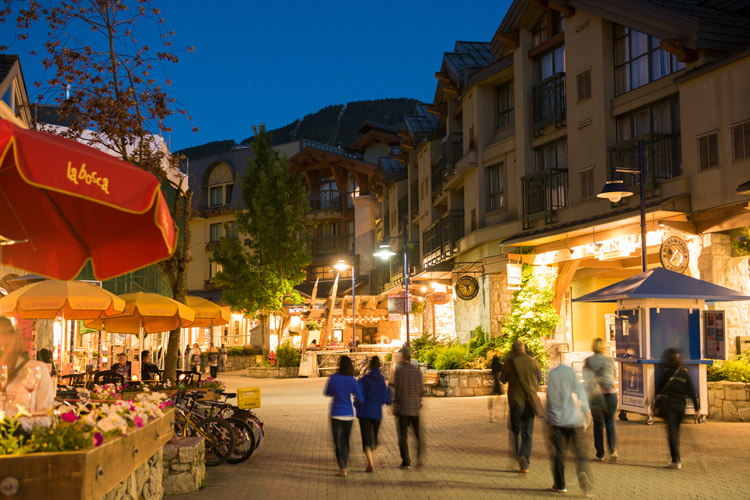 Village Stroll at dusk