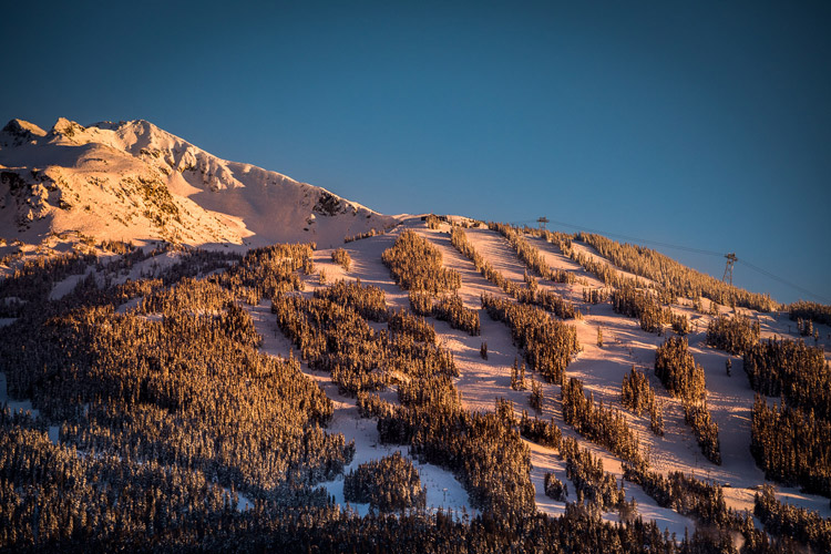 Alpenglow on Blackcomb Mountain