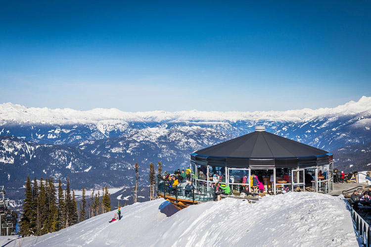 Spring skiing and Pares at the Umbrella Bar