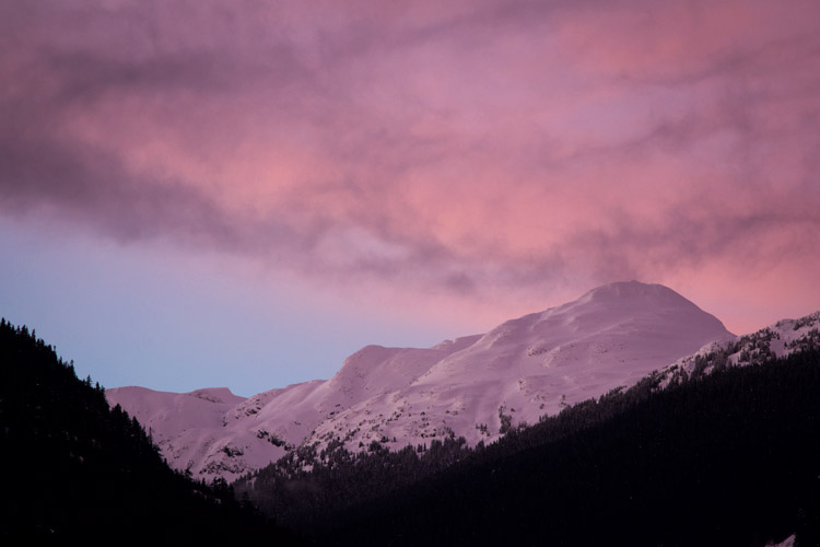 The Alpenglow in Whistler