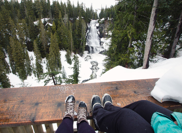 Alexander Falls Viewing Platform in Whistler