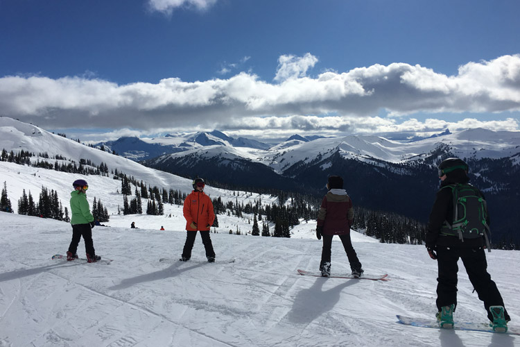 Women's snowboard camp in Whistler