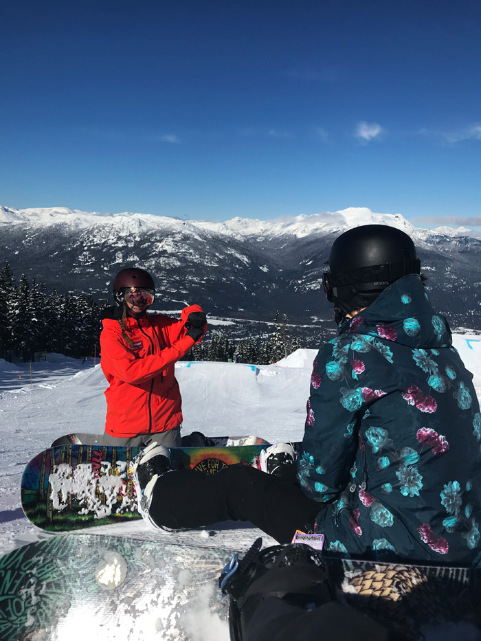 Snowboard Instructor on Whistler Mountain