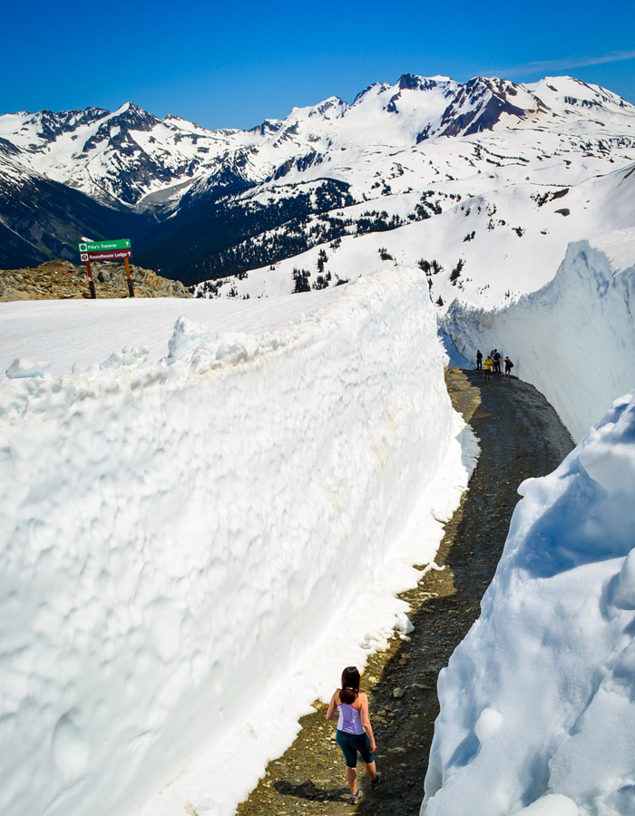 Snow Walls on Pika's Traverse Whistler