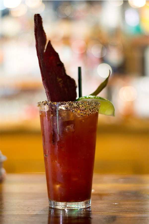 Caesar with jerky at the Fitzsimmons Pub Whistler