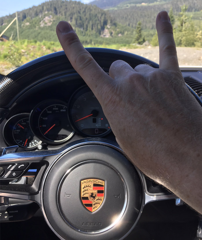 Interior of Porsche Cayenne in Whistler