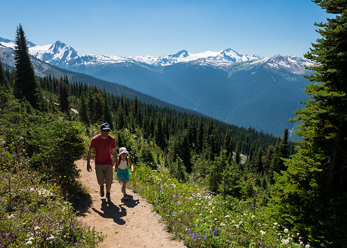 Hiking in the Whistler alpine with Dad