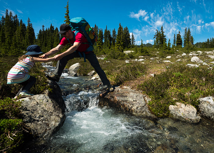 With teamwork we can take on anything along the trail. 