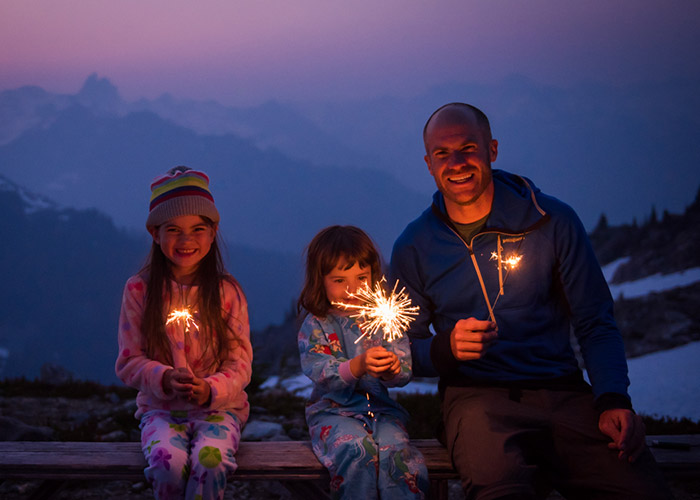 Celebrating another great day in the mountains. 