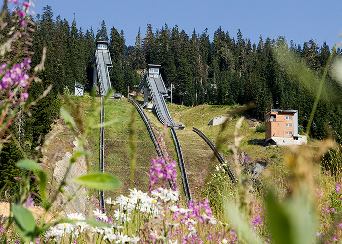 The ski jumps at Whistler Olympic Park