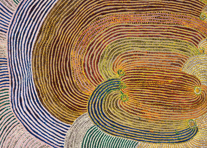 Tommy Mitchell Walu painting on display at the Audain Art Museum in Whistler