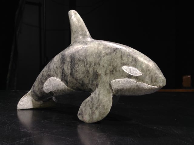Soap stone carving of an orca