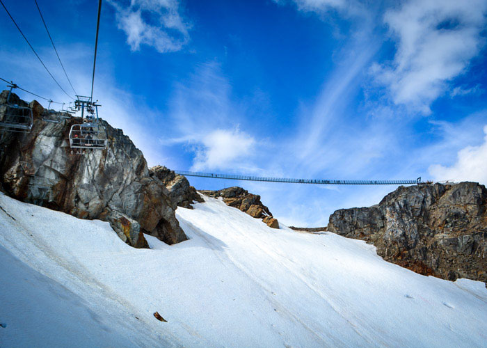 Whistler's Cloudraker Skybridge seen from the Peak Chair.