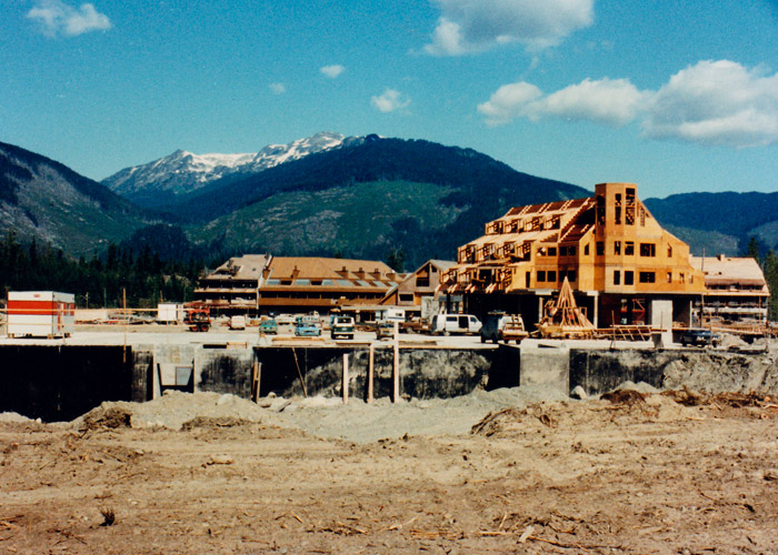 The construction of the Clock Tower Hotel in 1979.