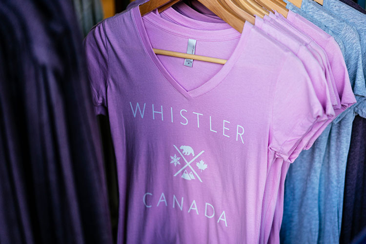 Whistler branded t-shirts.
