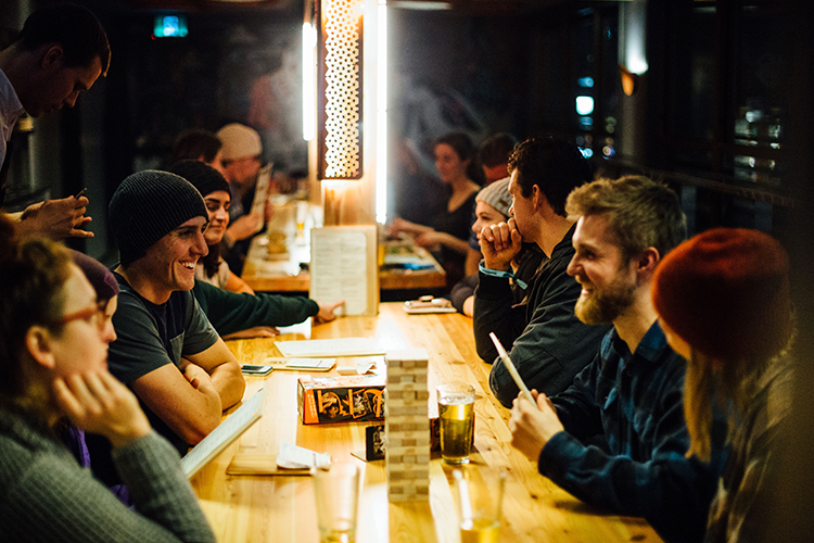 Apres at the Pangea Pod Hotel in Whistler