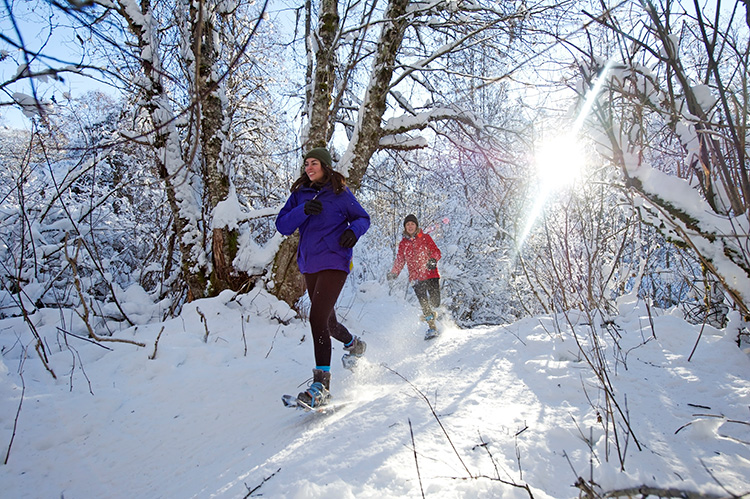 Snowshoeing at Lost Lake, Whistler