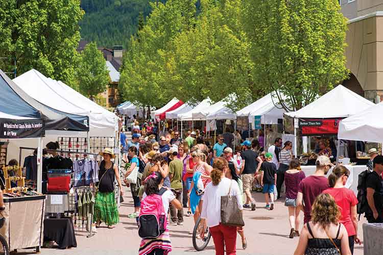 A busy day at the Whistler Farmers Market