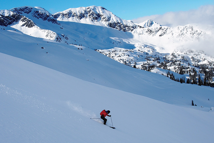 Heli-touring in the backcountry of Whistler