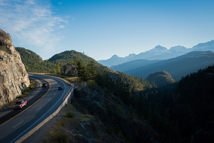 Mountain views on the Sea to Sky Highway