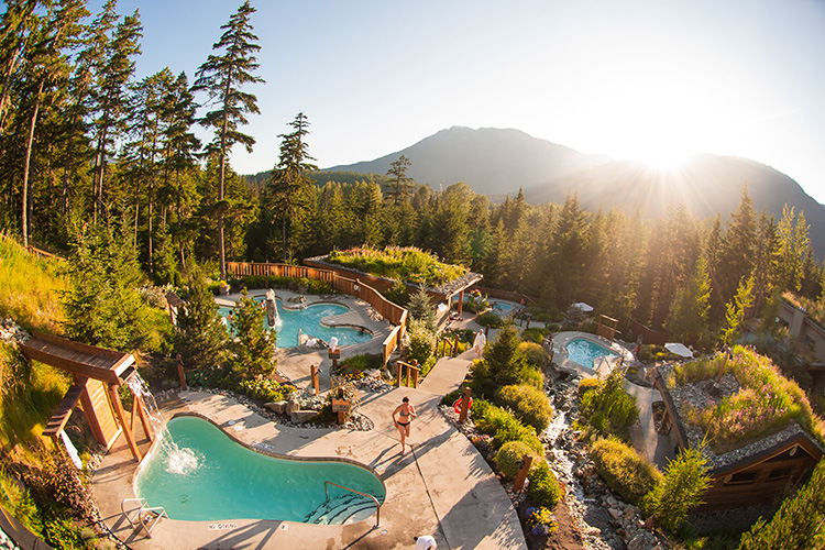 The baths at Scandinave Spa IN Whistler