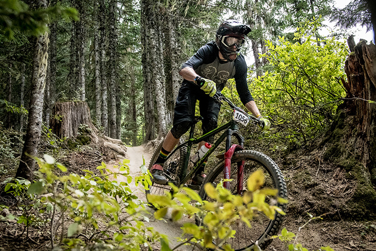 Rider in the Enduro Challenge at Crankworx Whistler